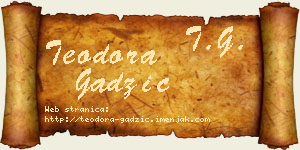 Teodora Gadžić vizit kartica